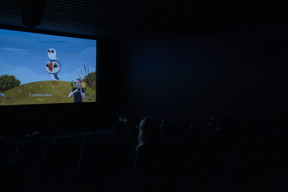 kino bez bariér Premietanie filmu Una a jej kamaráti v rámci projektu Kino bez bariér. Foto: archív Kina Lumière.
