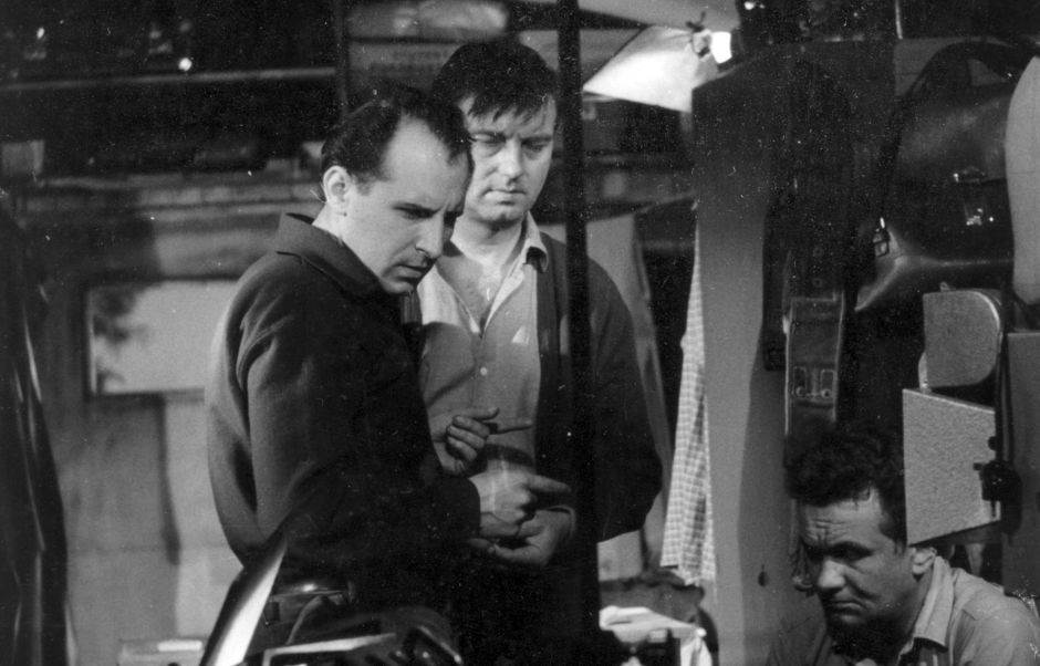 Martin Hollý a Július Pántik pri nakrúcaní filmu Havrania cesta. (1962) Foto: archív SFÚ/Anton Podstraský