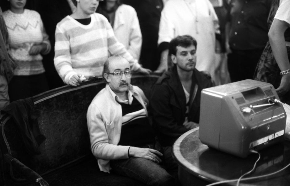 rozhovor Vladimír Štric Juraj Herz a Vladimír Štric počas nakrúcania filmu Galoše šťastia (1986). Foto: archív SFÚ/Václav Polák